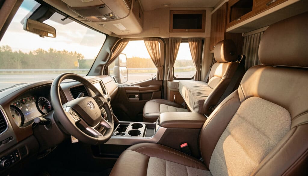 L’intérieur d’un camion américain pensé pour la route